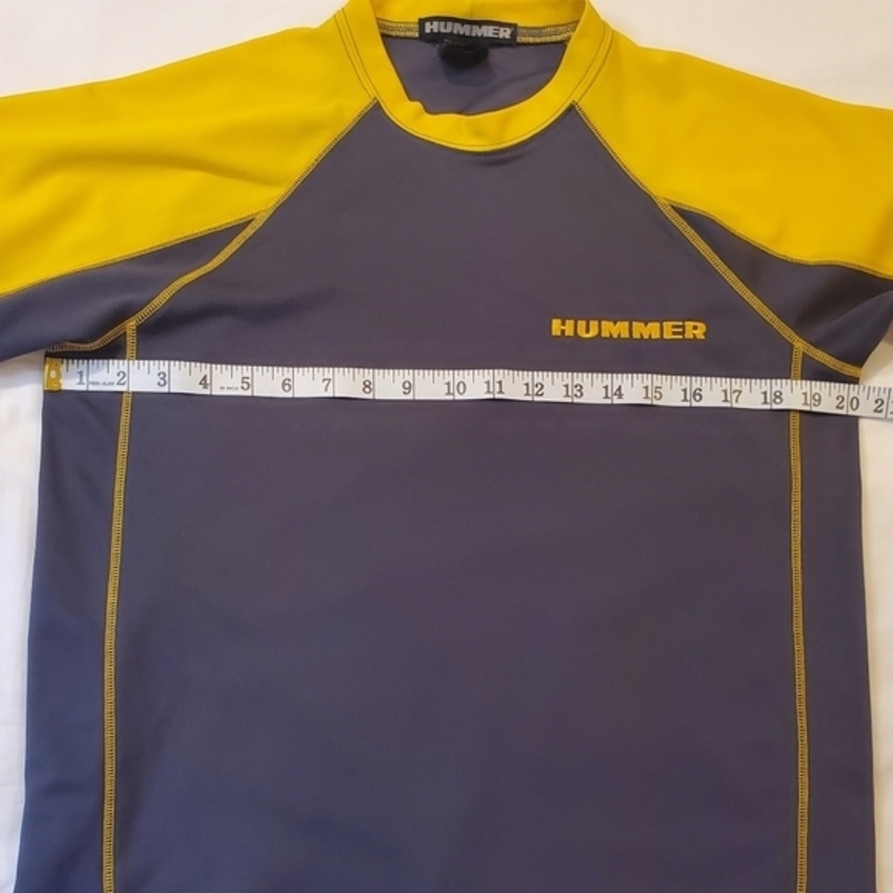 Hummer Athletic Shirt Yellow‎ and Gray Size Medium - Picture 4 of 7